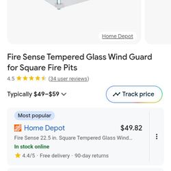 Fire Tempered Glass Wind Gaurd