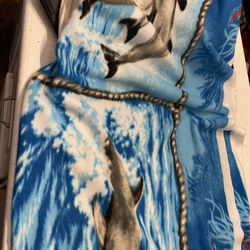 2 Yards Of Dolphin Fleece Fabric With 4 Different Pictures