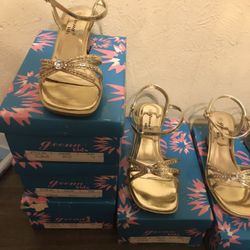 little girls gold shoes sandles