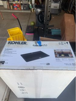 Kohler Lassen Matte Black Neoroc Composite Sink