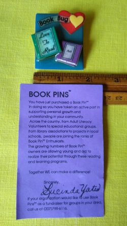 Vintage Collectible Book Pin By Lucinda