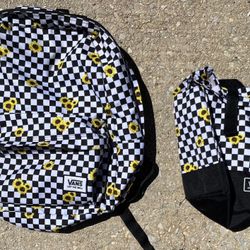 NEW Vans Book bags And Matching Lunch Totes 