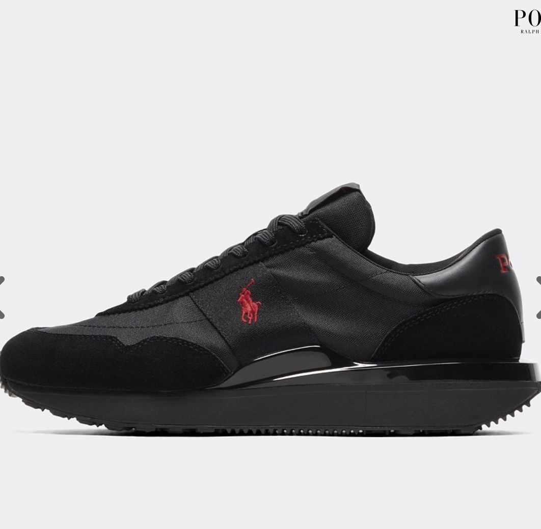 Polo Ralph Lauren Train 89 Trainer Black / Red Size 12 Men’s US New with original box