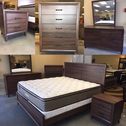 BRAND NEW BED FRAME WITH 4 PIECE BED ROOM SET