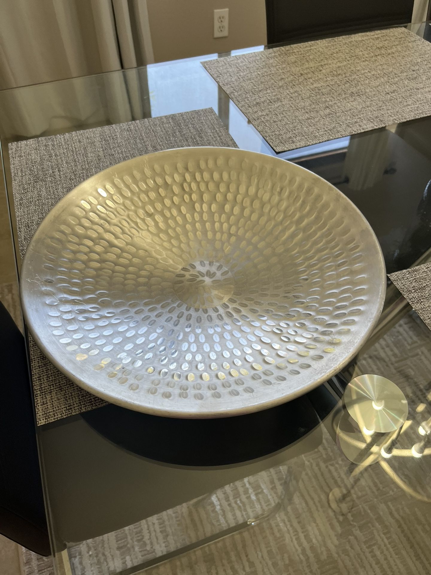 silver decorative tray / bowl / plate