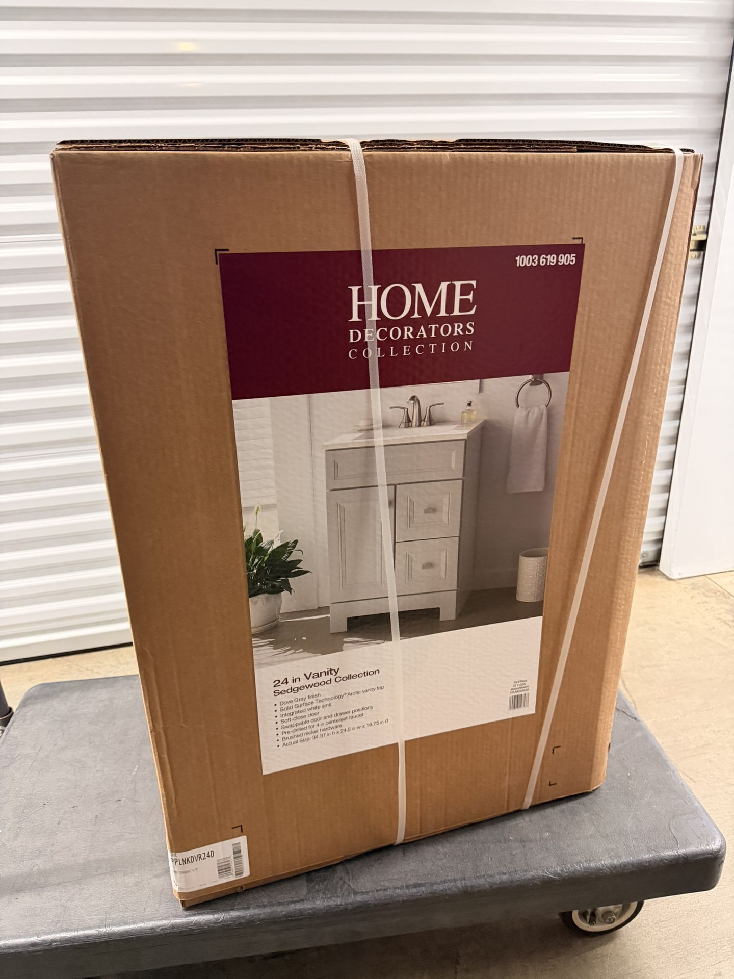 24 Inch Vanity Combo With Top And Sink Gray