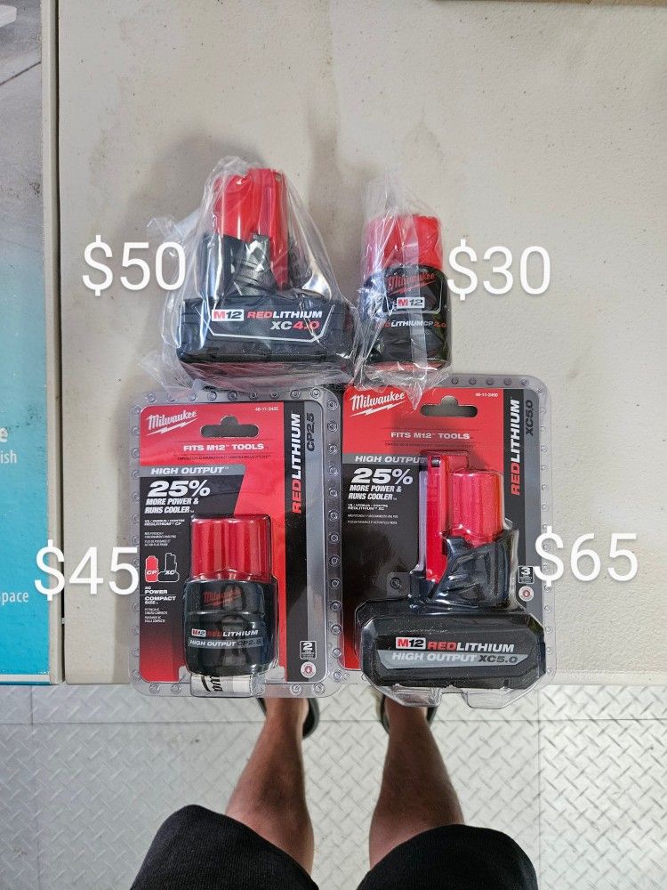 NEW Genuine Milwaukee M12 Battery BUY MORE SAVE MORE!!