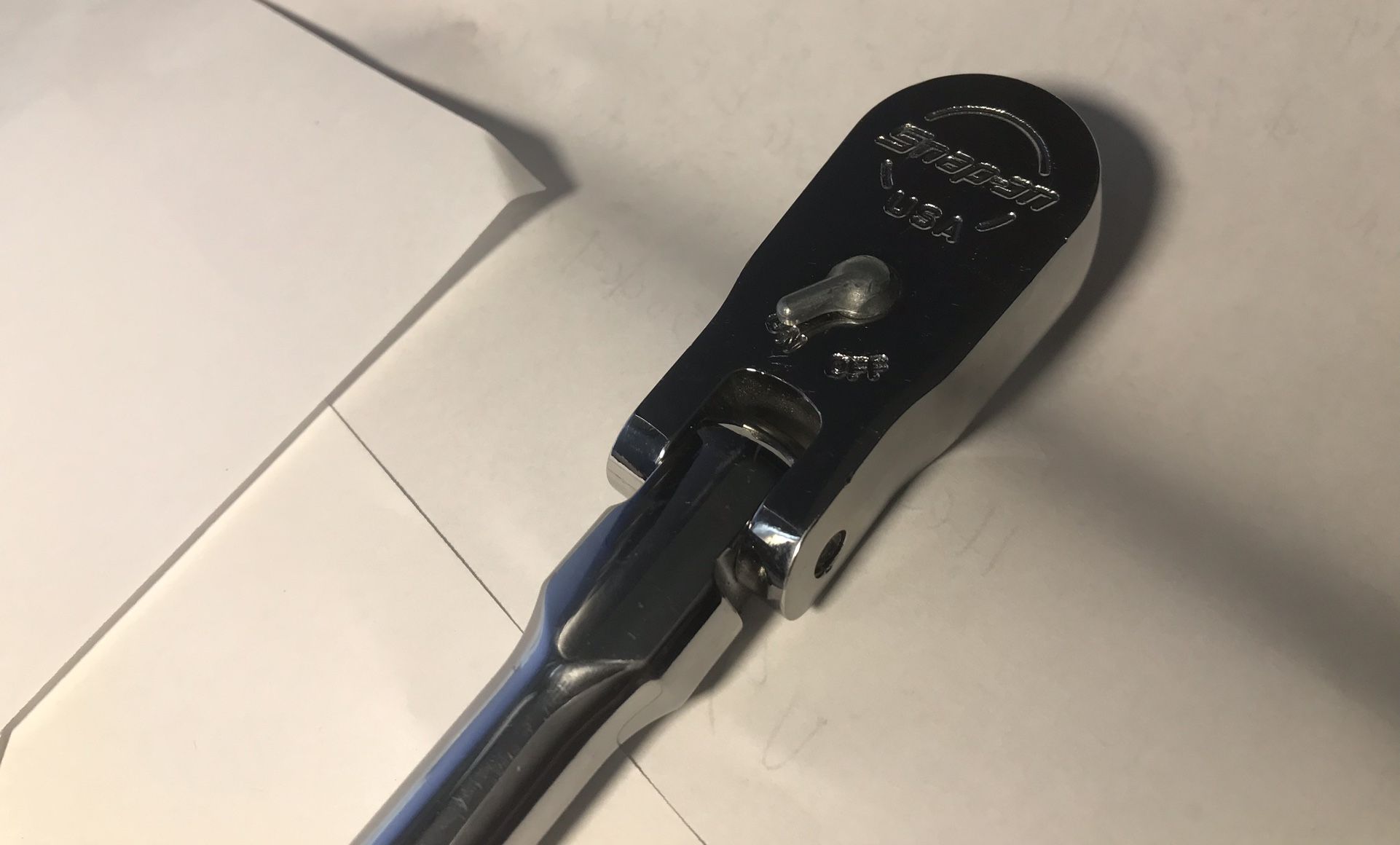 Snap-on 3/8" Drive Dual 80® Technology Flex Head Long Handle (16”) Ratchet