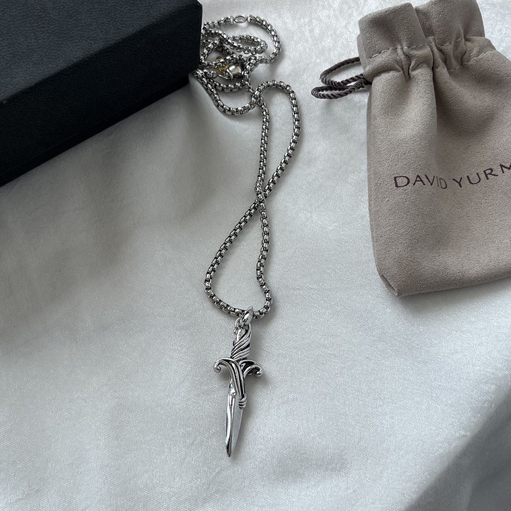 David Yurman Black Diamond Wave Dagger Pendant