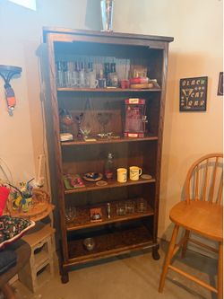 Tall vintage bookshelf