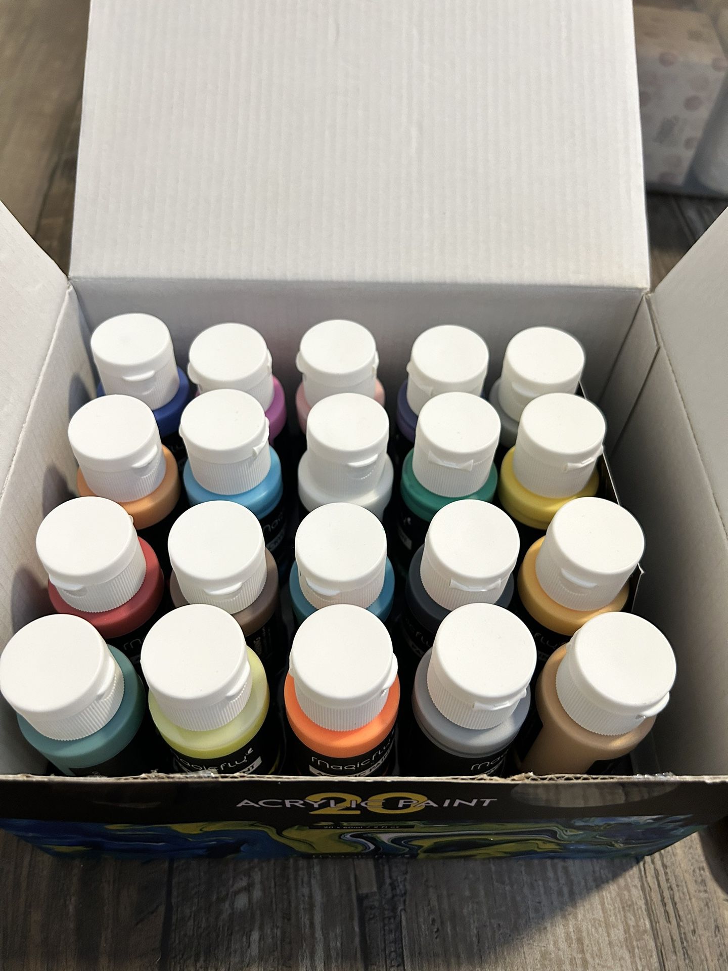 Acrylic Paint Set, Brushes, Canvases, And Portable Easel