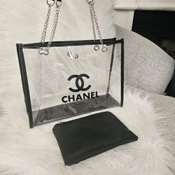 Cosmetic Pouch With Transparent Tote
