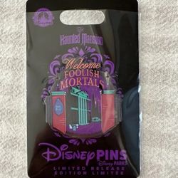 Disney Parks Limited Release 2023 Haunted Mansion Welcome Foolish Mortals Pin