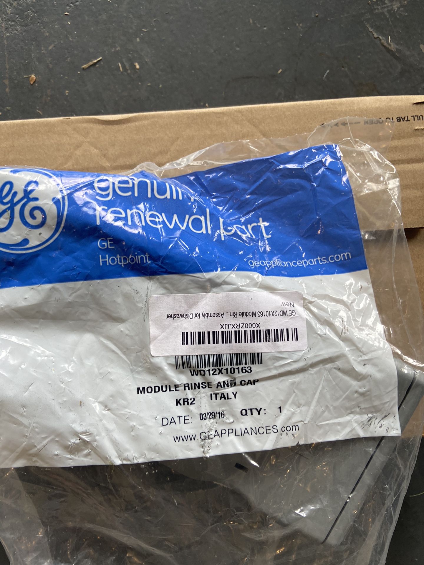 GE WD12X10163 Dishwasher Rinse and Detergent Module