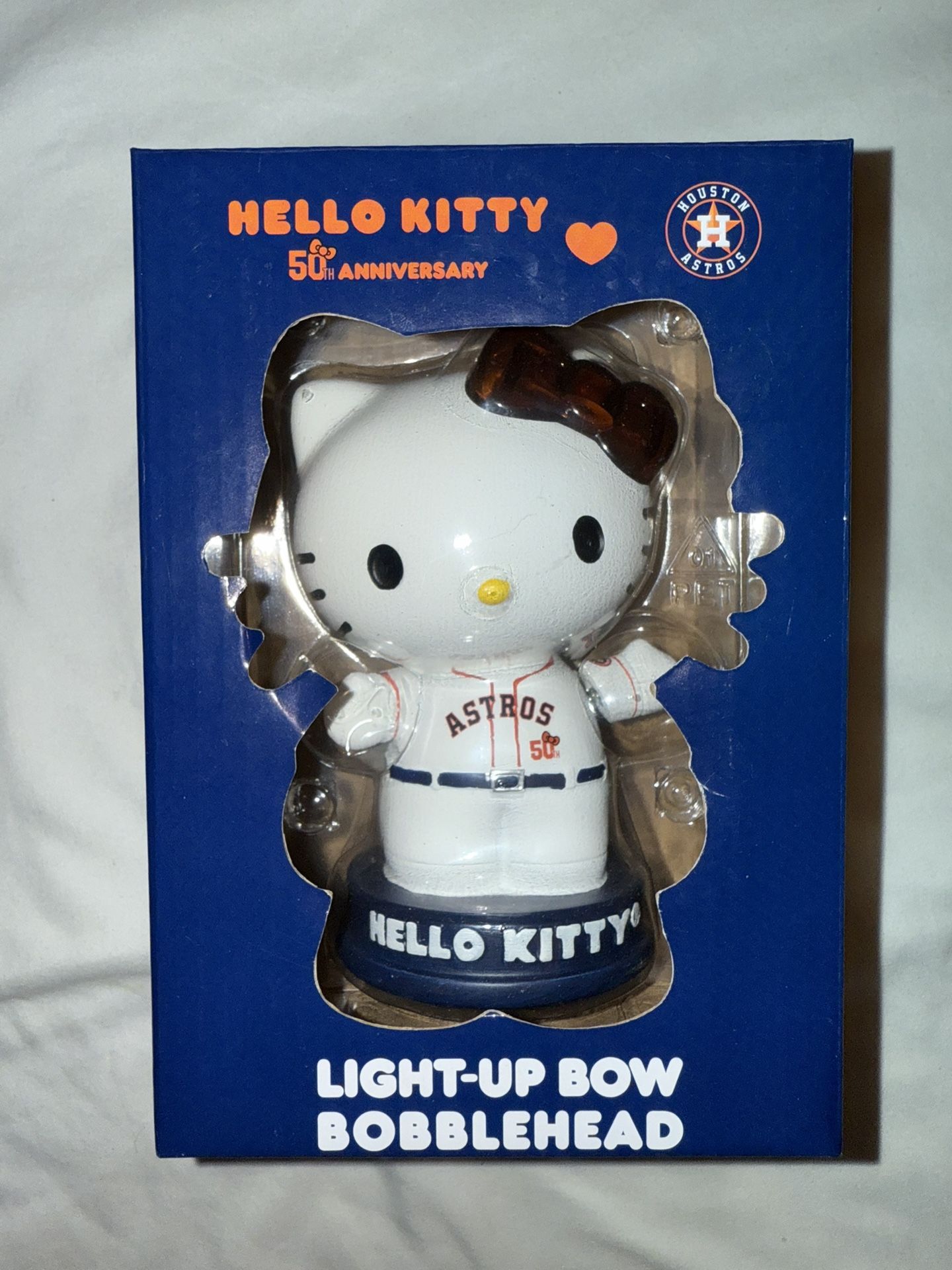 Houston Astros Hello Kitty Bobblehead Light Bow 50 Anniversary