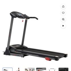 Sunny Health & Fitness Foldable Electric Smart Treadmill with Adjustable Incline