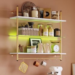41" LED Floating Shelves for Wall