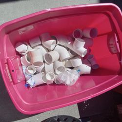 Container Of Large PVC Fittings