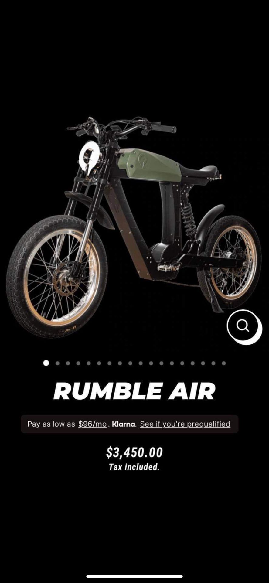 Rumble Air By Rumble Motors E Bike Electric Bike