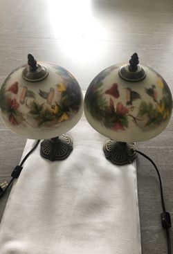 Small lamps hand painted