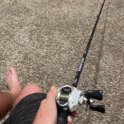 Johnny Morris Carbon Lite With Bass Pro Shops Crankin Stick 7 Foot 6 Power Medium Heavy Action 