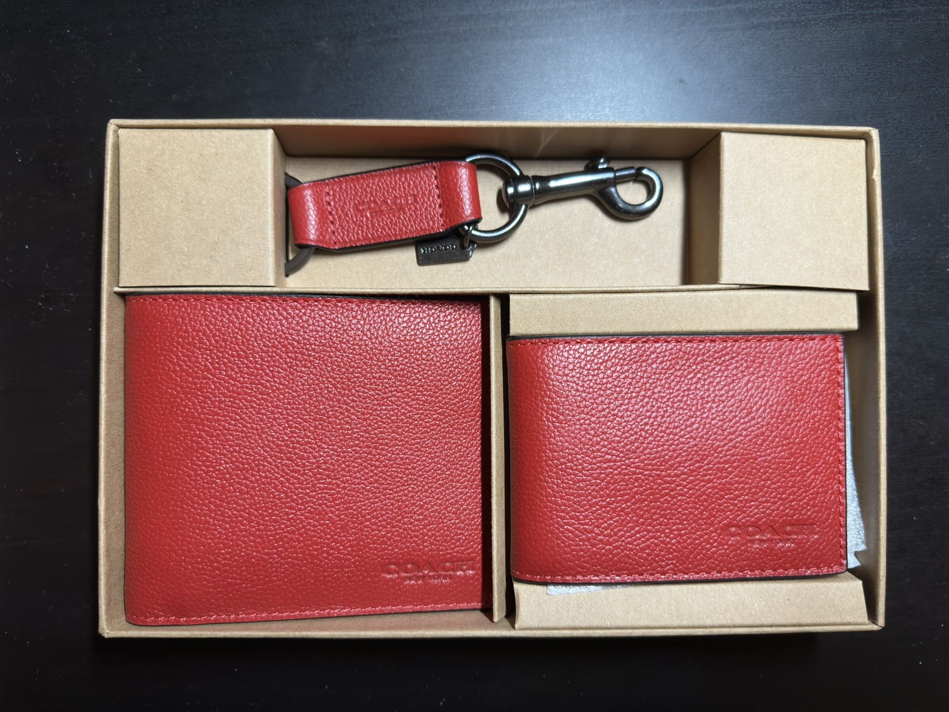 Brand New Coach Boxed 3 In 1 Wallet Gift Set