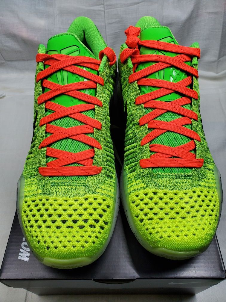 Nike Zoom Kobe XI 11 iD QS Coal Hearted Grinch Glow In The Dark