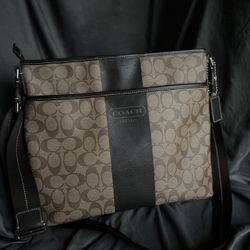 NEW Brown Leather COACH Sling Bag