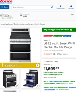 [NEW] $1000 OFF 7.3 cu. ft. Smart Electric Double Oven Range w/ ProBake Convection, Air Fry