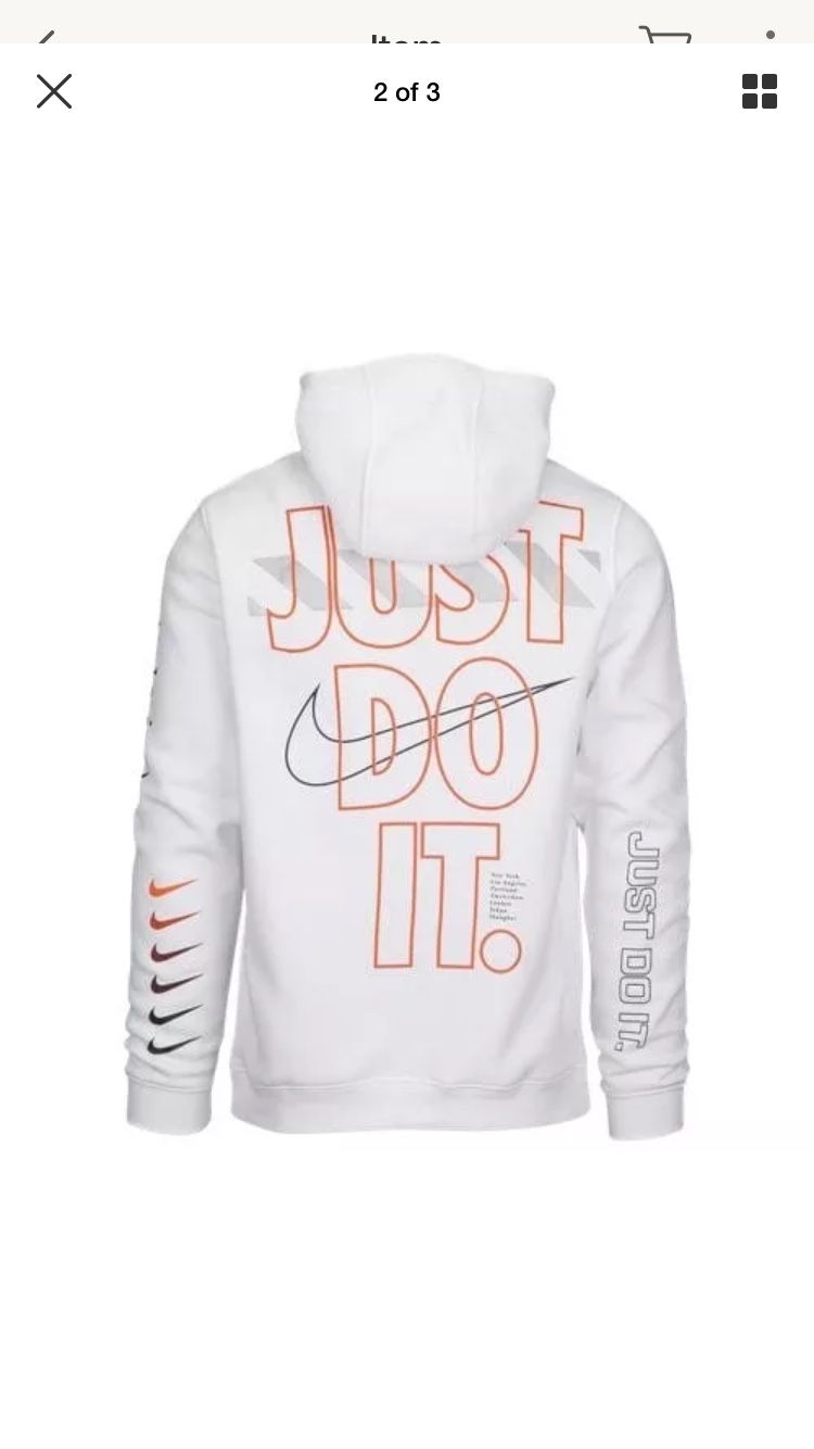 Maak plaats Veilig Kiezelsteen Nike JDI Club Pullover Hoodie White Just Do It Vibes Medium for Sale in San  Jose, CA - OfferUp