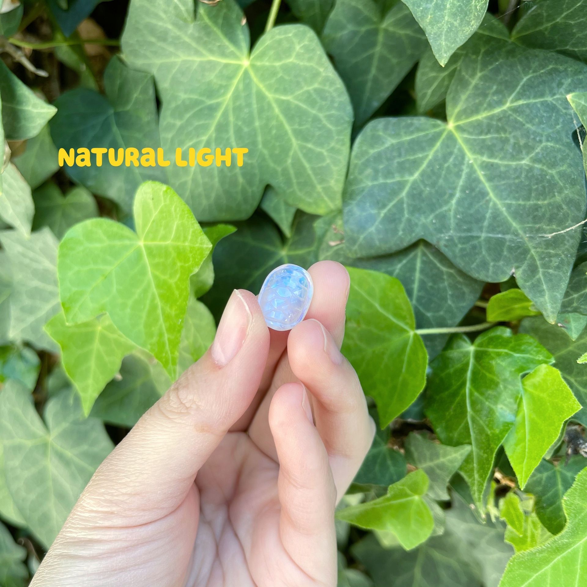 Blue Flash Moonstone Carved Turtle Shell Charm #1