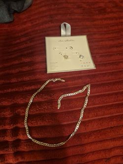 Siler Necklace and earings