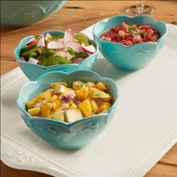 Princess house mini bowls aqua