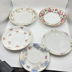 Mixed Saucers No Cups Beautiful 