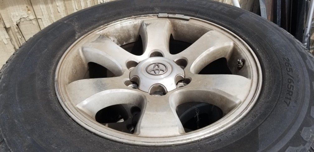 4 tires with rims off 2005 4runner.If you see this then yes they are still for sale