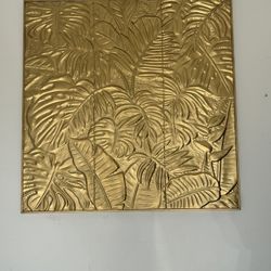 Metal Gold Colored Wall Art 3ft By 3ft