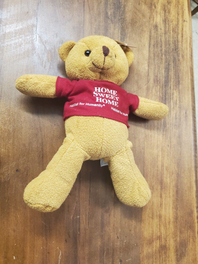Sawyer Teddy Bear Habitat For Humanity Plush "Home Sweet Home" Limited Toy NWT