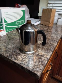 Used Stainless Steel Sove Top Percolator 