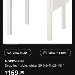 IKEA Kitchen Table With Two Chairs 