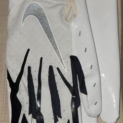 Brand New Nike Vapor Jet Football Gloves White Silver Black Men Size 2XL