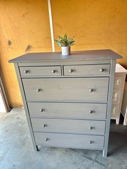 Gray IKEA Hemnes 6 drawer dresser