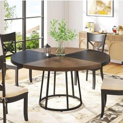 47 inch Round Dining Table for Dining Room & Living Room (Table Only)