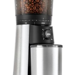 OXO Brew Conical Burr Coffee Grinder - Silver, Stainless Steel Burrs, One-Touch Automatic Smart Grind