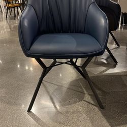 Trevon Upholstered Tufted Side Chairs (Set Of 2) Blue And Brown$10 Down Payment And Financing Available