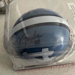 Lawrence Taylor Signed North Carolina Tarheels Mini Helmet
