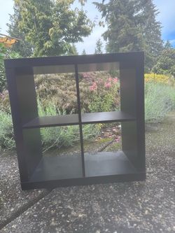 Black 4-Cube Storage Shelf Unit