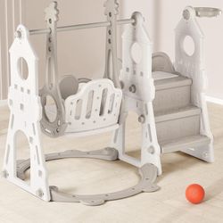 Toddler Indoor Swing Set + Slide – Fully Assembled 