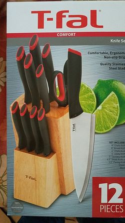 New, unused T-fal Comfort 12 pieces knife set