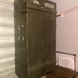 Green Wooden Military Surplus Crates