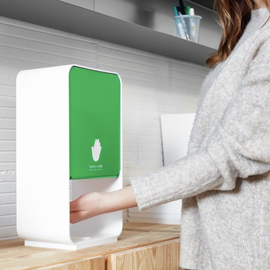 Touchland Hand Sanitizer Green KUB + Wall Mount + 1 Refeel